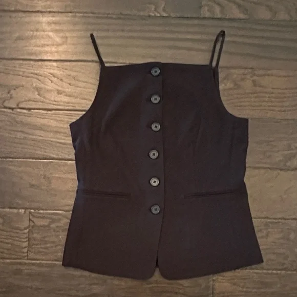 STAUD Una Top / Vest • Size S • Black • NWT (Extra Button Included) - Picture 6 of 10